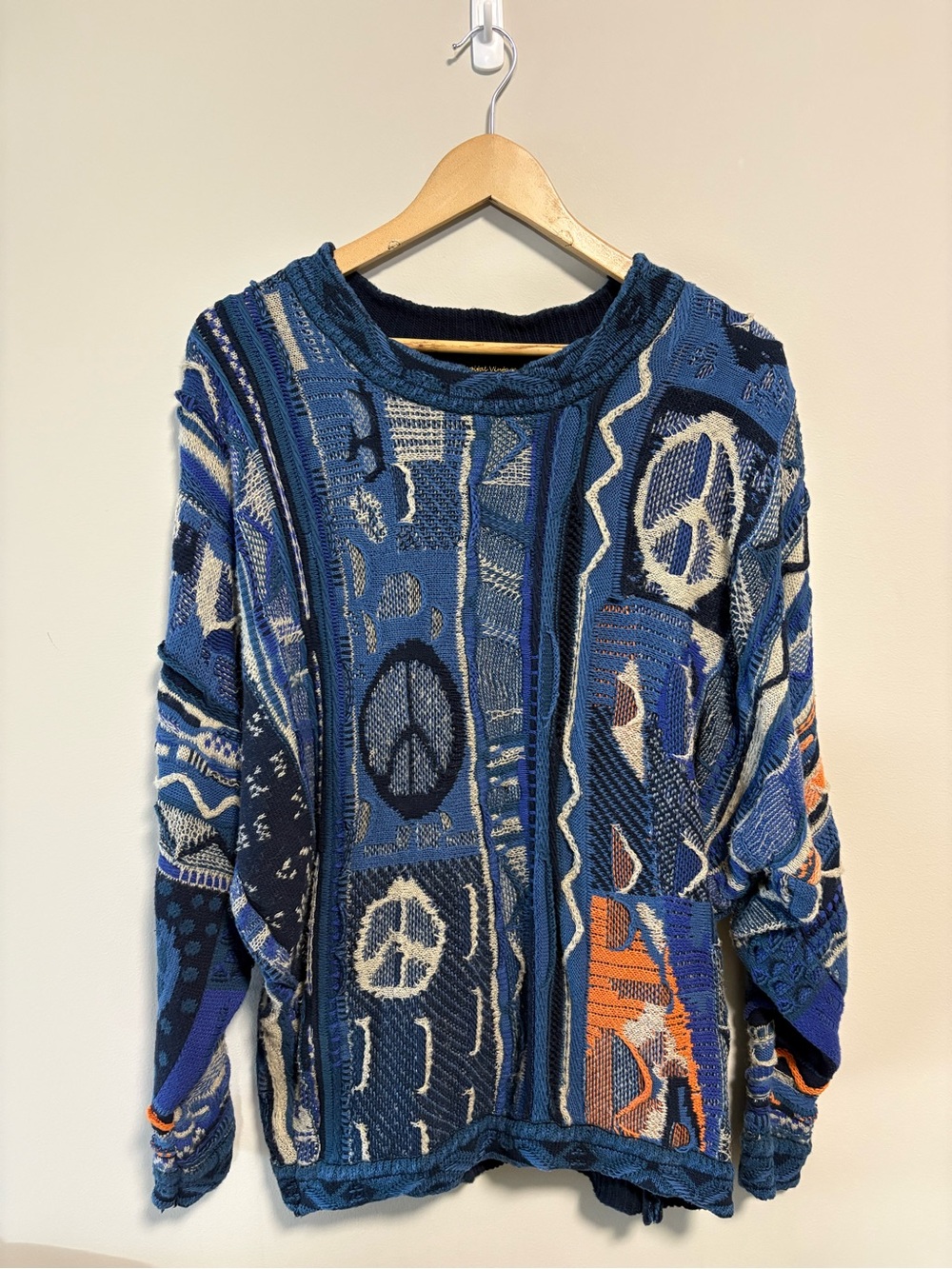 Kapital Vintage 3D Coogi Style Knitted Sweater